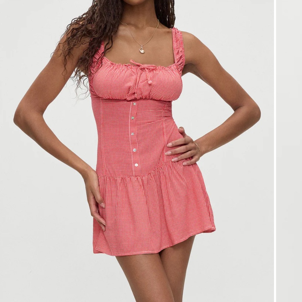 Frankie’s Bikini Red Gingham Mini Dress